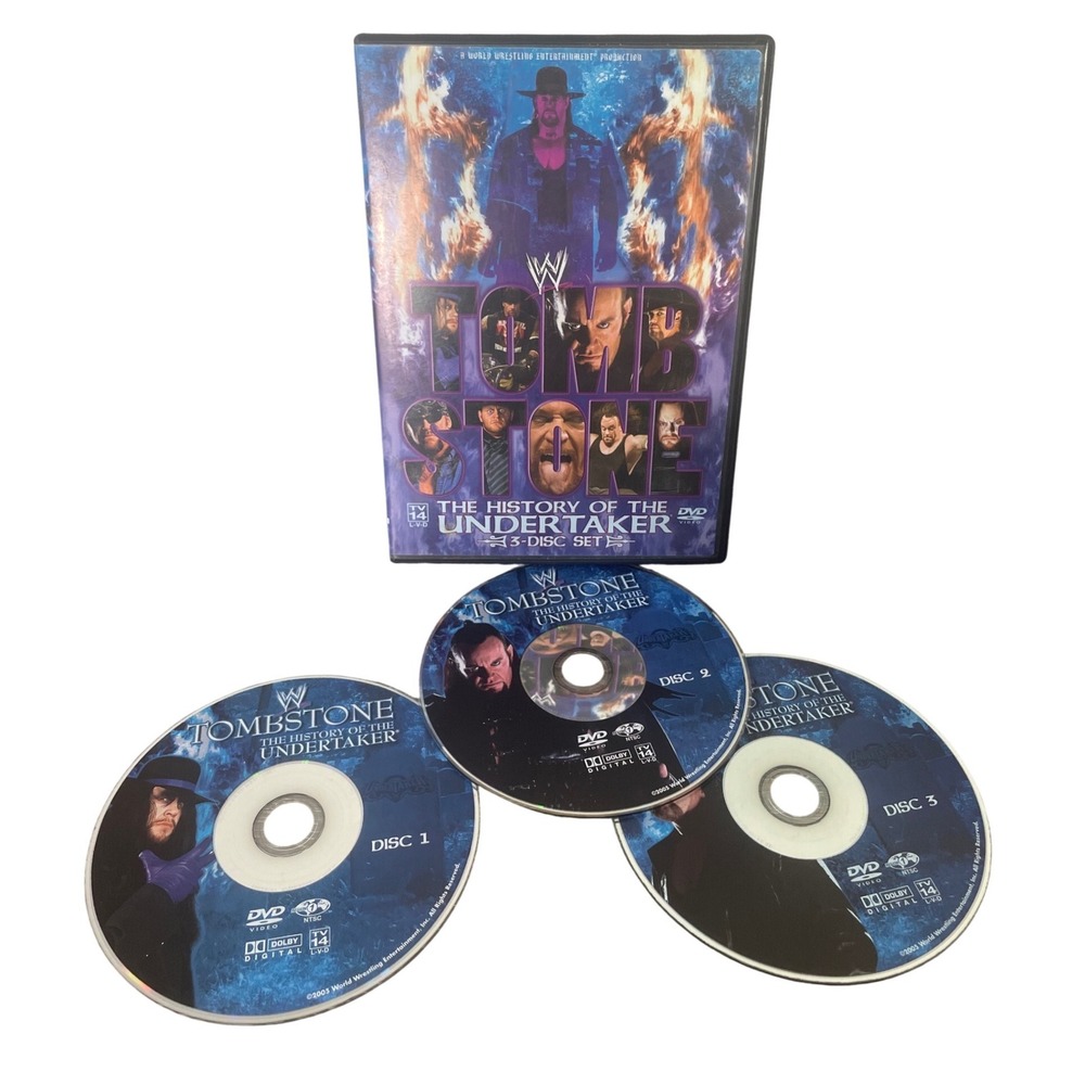 WWE Undertaker DVD Tombstone‎ History 2005 3 Disc Set WWF Wrestling Matches